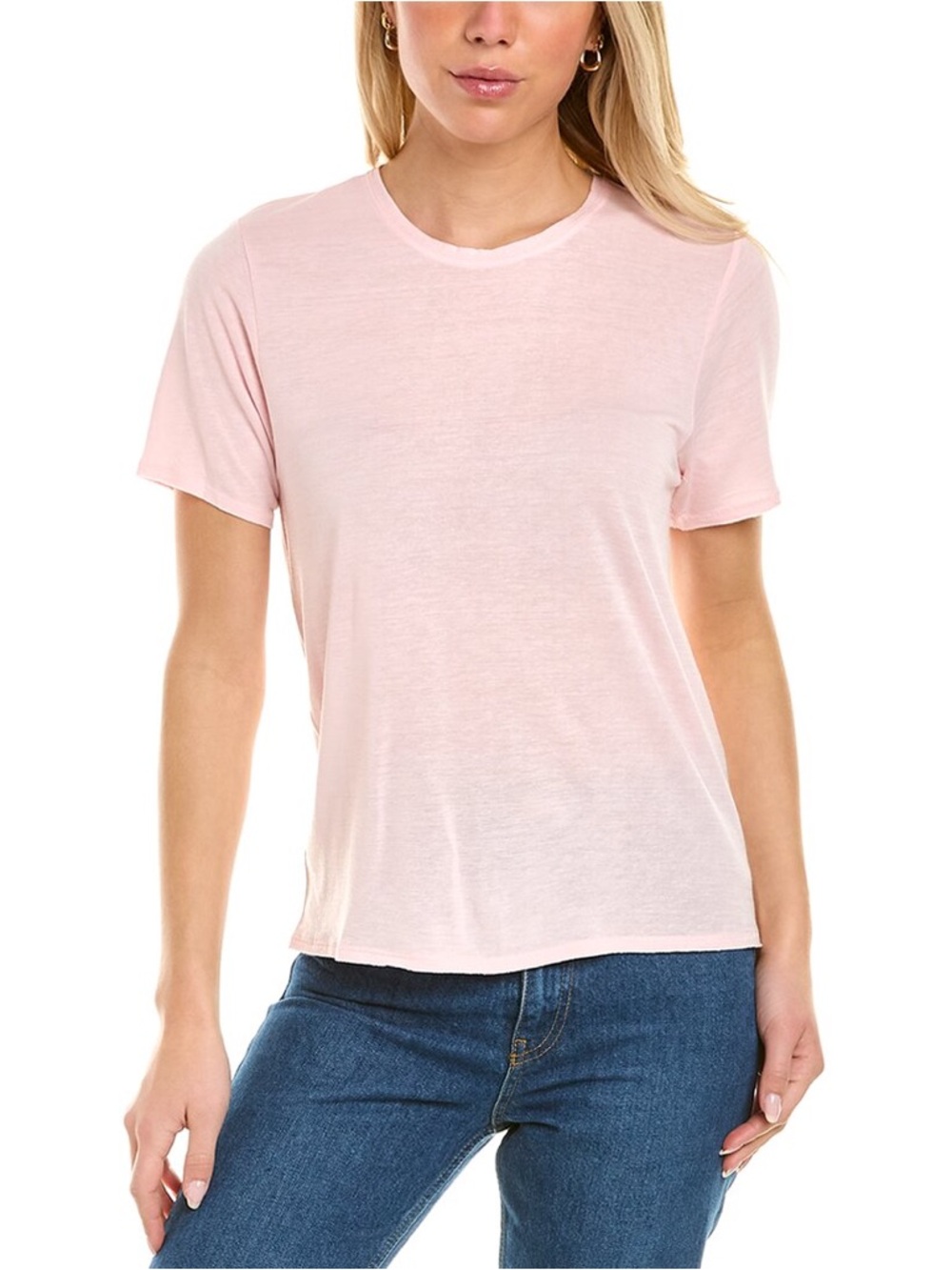 Rag & Bone Linen Blend Pink Slub T Shirt